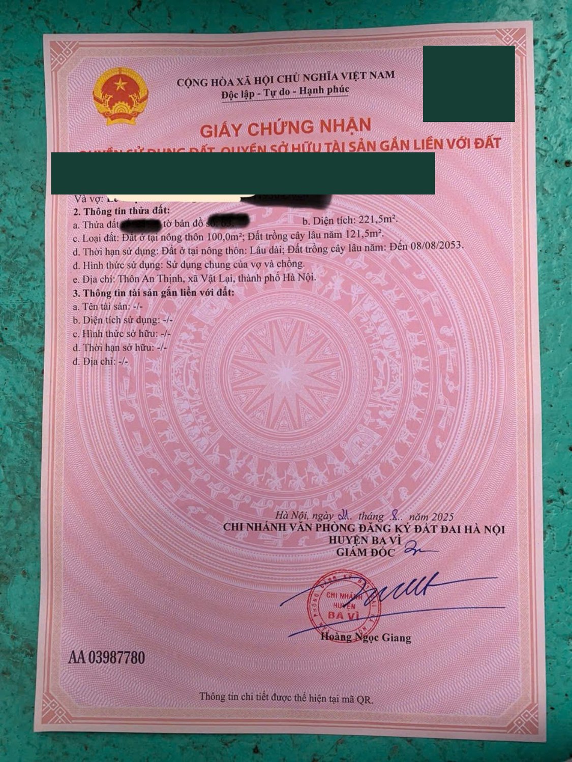 Ảnh hồ sơ BV02 trang 1