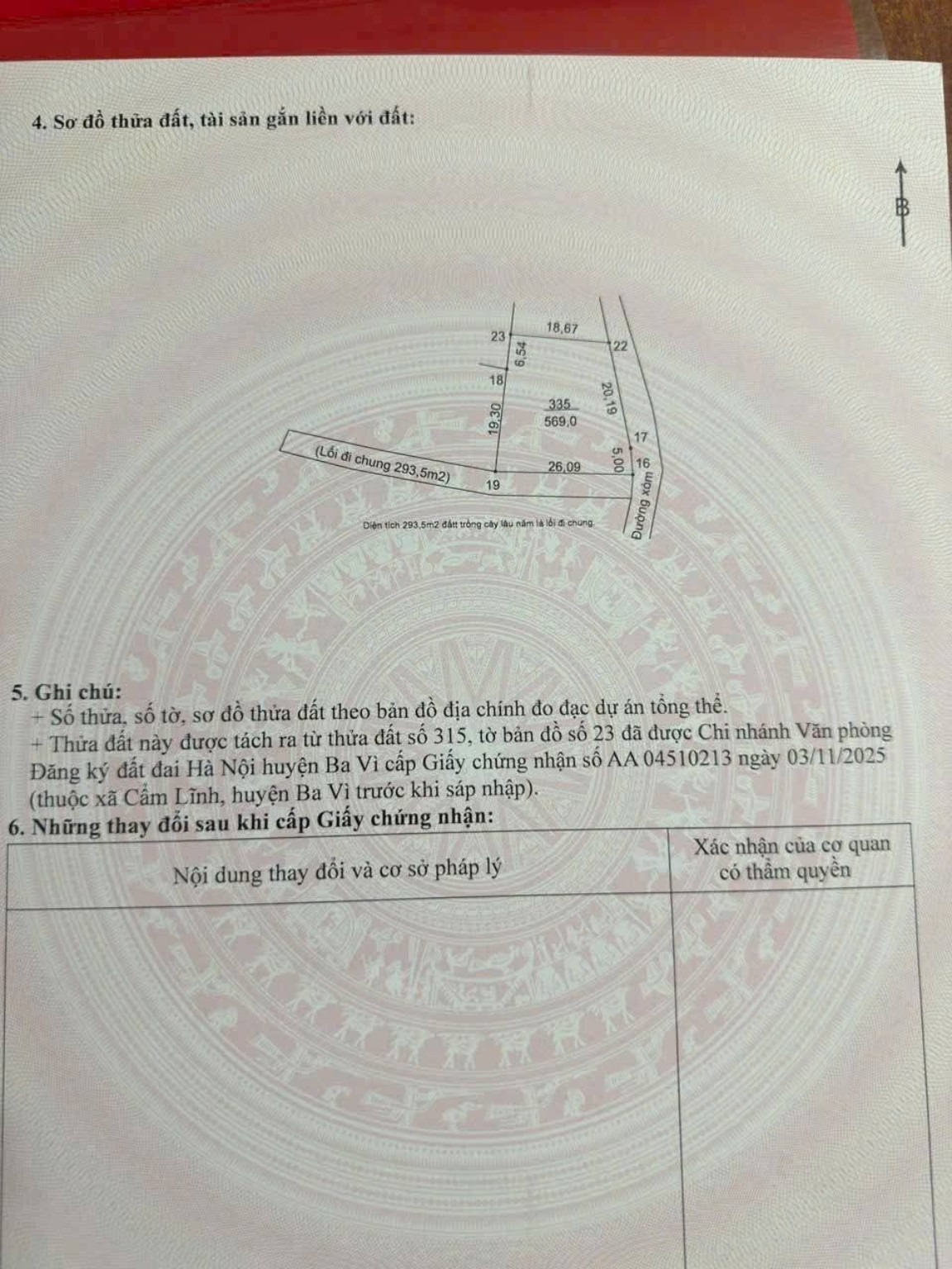BV33 — Sơ đồ thửa 335